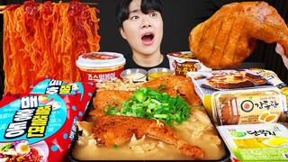 ASMR MUKBANG 편의점 핵불닭 미니!! 떡볶이 & 핫도그 & 치즈 피자 FIRE Noodle & HOT DOG & CHEESE PIZZA EATING SOUND!