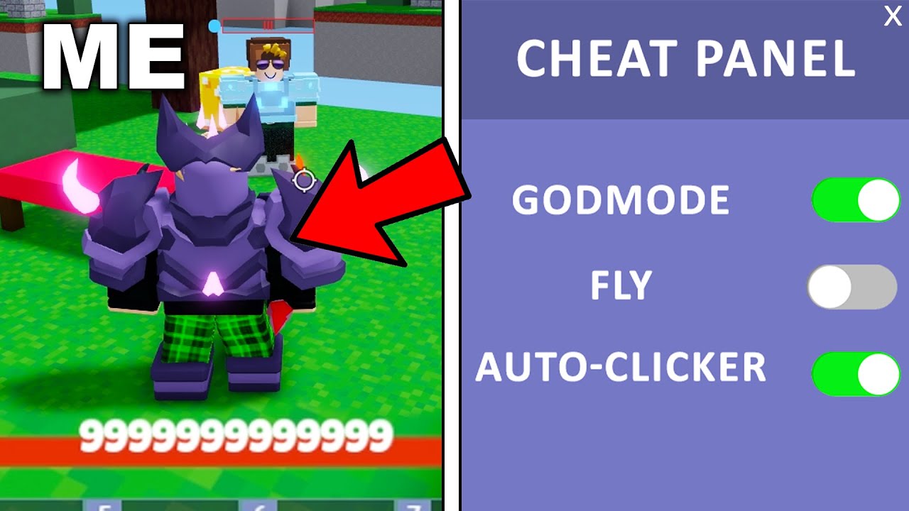 Using AUTO-CLICKER to CHEAT in Roblox Bedwars 