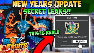 Blox Fruits NEW YEARS UPDATE SECRET LEAKS AND BIG NEWS! DRAGON REWORK IS HERE!