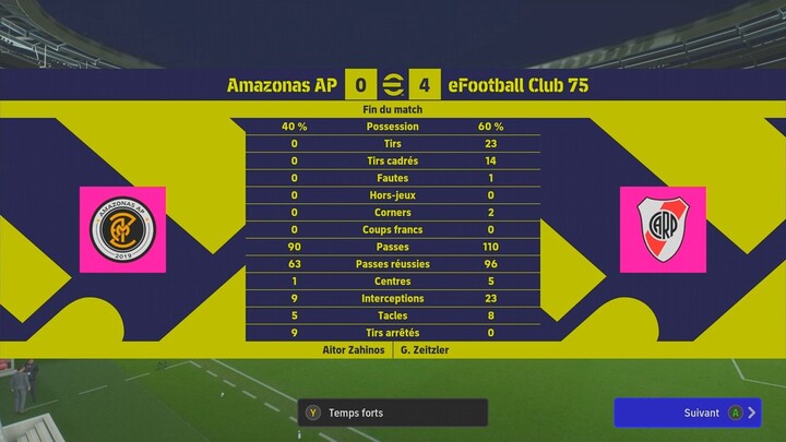 Brazilan Clubs • Amazonas AP 🆚 eFootball Club 75