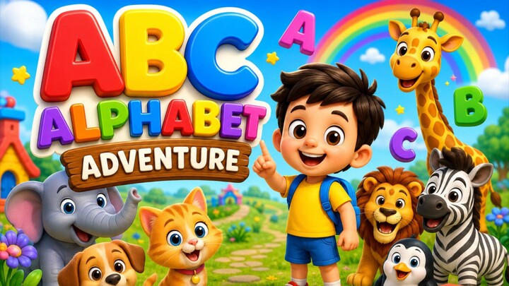 ABC Alphabet Adventure | A to Z Alphabet Song for Kids | Learn ABC with Animals 🎵🐘🦁