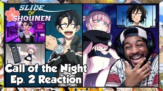 Call of the Night Episode 2 Reaction | KOU AND NAZUNA GO ON A SECRET MISSION TOGETHER???