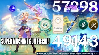 SUPER MACHINE GUN Fischl with 220% Atk Speed Showcase - Echoes Set DMG So Crazy