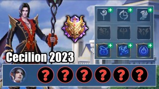 CECILION BEST BUILD 2023 | TOP 1 GLOBAL CECILION BUILD | CECILION - MOBILE LEGENDS | MLBB