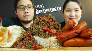 AUTHENTIC SISIG KAPAMPANGAN +GIANT HOTDOG SILOG MUKBANG