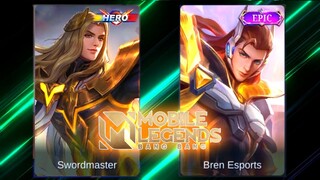 Lancelot Bren Esports Skin VS Swordmaster Hero Skin Mobile Legends