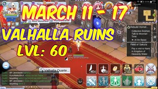 Valhalla Ruins Lvl 60 March 11 - 17 | Ragnarok Mobile Eternal Love