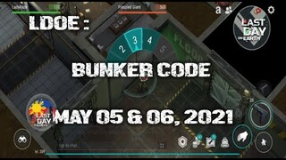 LDOE: CURRENT BUNKER ALFA CODE (May 05 & 06,  2021) - LAST DAY ON EARTH: SURVIVAL