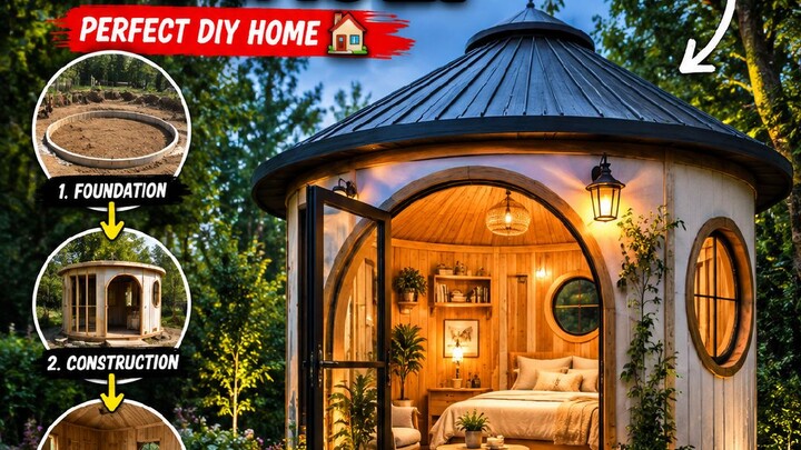 He built a shelter with just two bucketstoday#construction #shelter#buildahouse #shelterconstruction