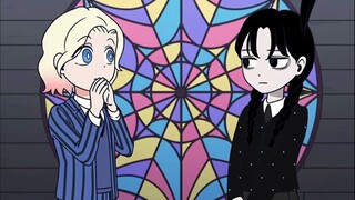 【Wednesday Animation】The story of Wednesday being allergic to colors