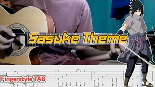 SASUKE Theme - Hyouhaku + Kokuten - Naruto Ost | Fingerstyle Guitar + TAB