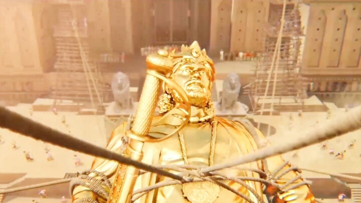 تمكن الملك بهوباري من إيقاف تمثال يزن ألف طن بيديه العاريتين!