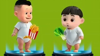 Xiaobao đãi bé cà chua ăn khoai tây chiên!