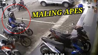 Maling Apes Dan P4nik !! Maling ini Panik Saat Aksi nya Di Pergokin Sama pemilik Motor | Auto Gagal