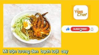 Mì bạch tuột nướng cay | mì trộn cay ăn kèm với bạch tuột nướng siêu ngon | #10