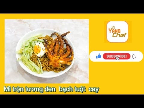 Mì bạch tuột nướng cay | mì trộn cay ăn kèm với bạch tuột nướng siêu ngon | #10