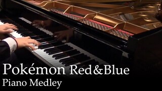 ธีมโปเกมอน - ต้องจับให้หมด! + โปเกมอนผสมสีแดงและสีน้ำเงิน เปียโน