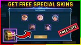 HOW TO GET FREE SPECIAL SKIN / EVENT VOTE ML (2020) - Mobile Legends