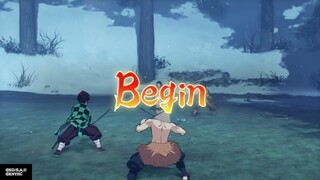 Demon slayer game tanjiro and inosuke vs tanjiro and nezuko very easy boulder clearing