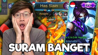 KILL 0 PAKE SKIN EPIC HANABI OMAGAH ! - MOBILE LEGENDS INDONESIA