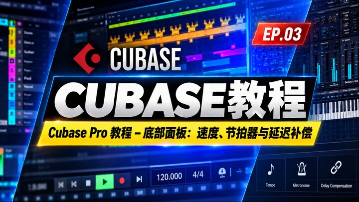 Cubase Pro Tutorial – The Bottom Panel Tempo Metronome Delay Compensation.