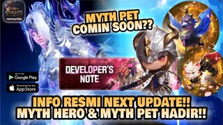 Seven Knights 2 - AKHIRNYA DEV NOTE!! MYTH HERO, MYTH PET, NEWBIE FULL SENYUM?? 🤔 | Leaked Banner