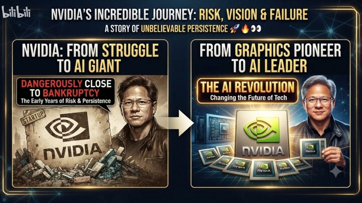The Unbelievable Rise of NVIDIA: Risk, Failure, and the AI Revolution