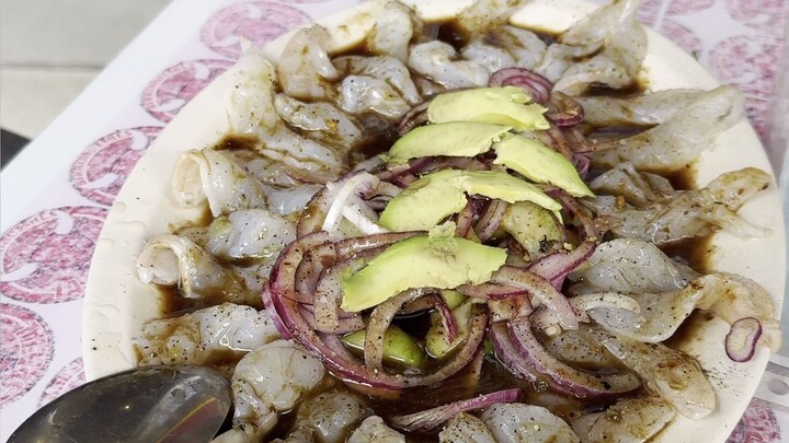 Aguachile en salsa negra estilo Sinaloa
