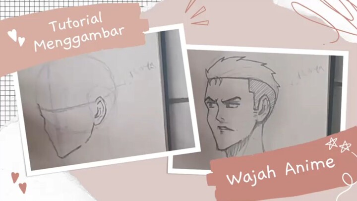 Tutorial Menggambar Wajah Anime Menghadap ke Samping