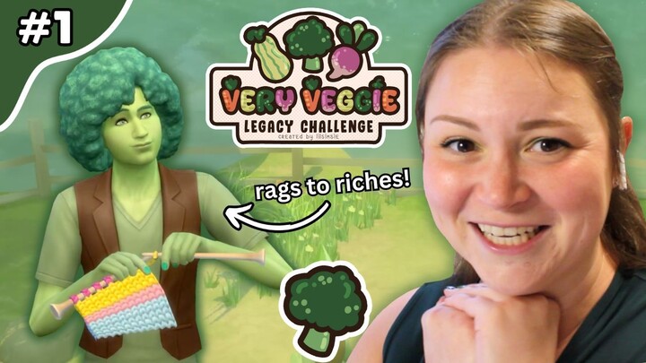 🥦从西兰花开始！模拟人生4蔬菜世代挑战 #1 Starting With Broccoli! The Sims 4 Very Veggie Legacy Challenge #1
