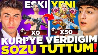 SÖZÜMÜ TUTTUM! EMİRHAN KURİ'NİN 0 DESTANSI HESABINI 50 DESTANSI YAPTIK! PUBG Mobile