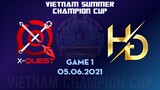 HĐ vs XQ | Ván 1 | VCC Vương Giả Vinh Diệu Mùa Hè 2021 | 05.06.2021