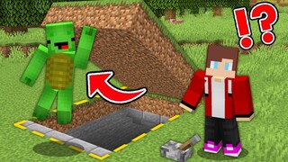 HOW JJ and Mikey Escape in Security Bunker? - in Funny Minecraft Challenge (Maizen Mizen Mazien)