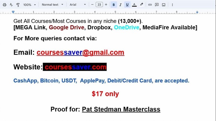 Pat Stedman Masterclass