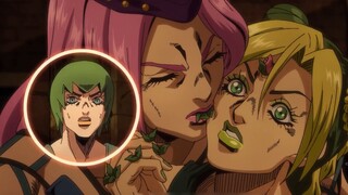 As soon as the sun shines, plants grow on Jolyne's body. JOJO Stone Ocean 19