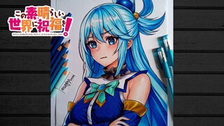 SPEED COLORING Aqua [Kono Subarashī Sekai ni Shukufuku wo!] 🔥🔥