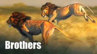 Photoshop - Digital Painting - "Brothers"   Time Lapse