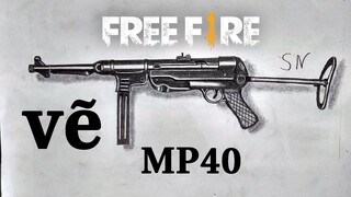 BÍ QUYẾT VẼ SÚNG MP40 FREE FIRE [VẼ NHƯ THẬT]