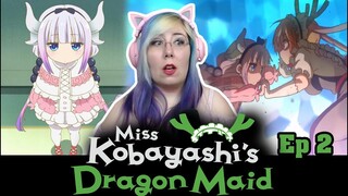 KANNA TIME!! - Miss Kobayashi's Dragon Maid S1 E2 REACTION - Zamber Reacts