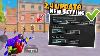 Update 2.4 New Feature in Settings 😱✅ | PUBG MOBILE 2.4 Update leaks |