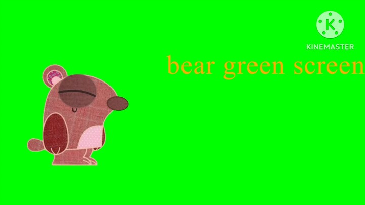 Bear green screen