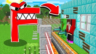 ALPHABET LORE vs Security House Mikey & JJ in Minecraft Challenge (Maizen Mazien Mizen)