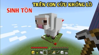 THỬ THÁCH SINH TỒN TRÊN CON  CỪU KHỔNG LỒ || TRONG MINECRAFT POCKET EDITION