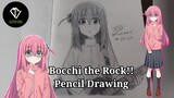 Hitori Gotou from Bocchi the Rock Pencil Drawing | MJB Artworks