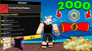 GASTEI 2000 MIL ROBUX ENCANTANDO MINHA CDK no BLOX FRUITS!!😀👍