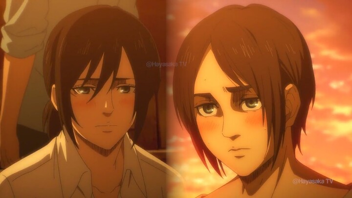 Eren and Mikasa Blushing | Eren Loves Mikasa and his Friends | Attack on Titan