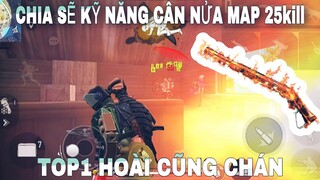 [Free Fire] Solo Squad, Chia Sẽ Kỹ Năng Lối Chơi Clear Hơn Nửa Map Trong Một Trận, 25Kill Top1