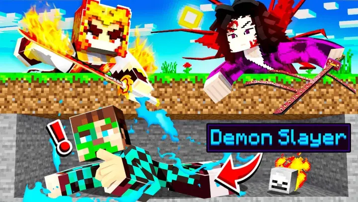 Minecraft Speedrunner Demon Slayer vs Demon Hunters