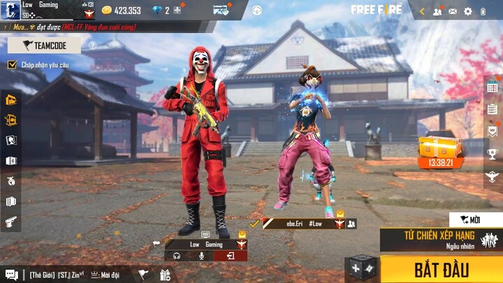 Free Fire - Hành Trình Leo Rank Tử Chiến Cùng Với Người Yêu FULL MIC