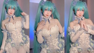 Pink butterfly flower fairy Hatsune cos